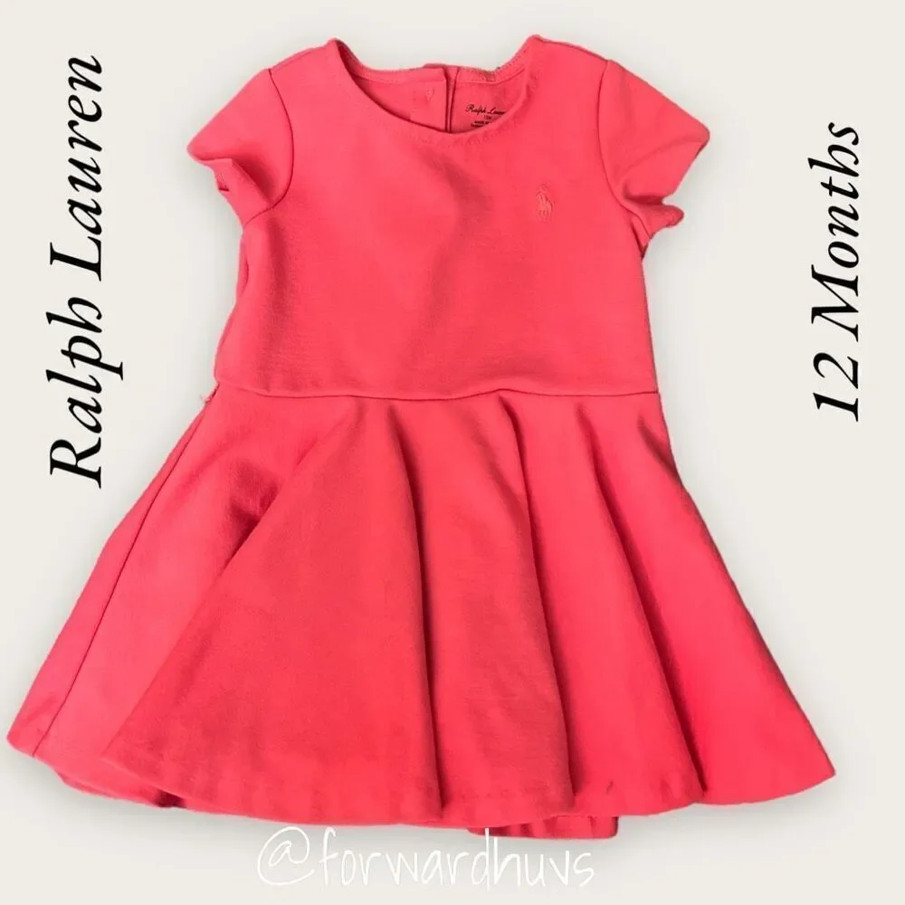 Ralph Lauren Girls Pink Dress Size 12 months